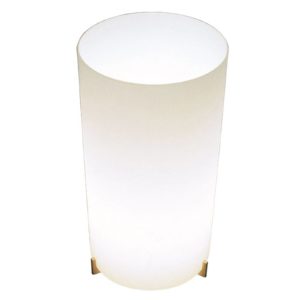 Prandina CPL T1 stolní lampa chrom, sklo opál