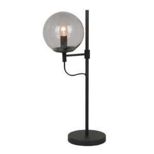 Lucande Sotiana stolní lampa, skleněná koule černá