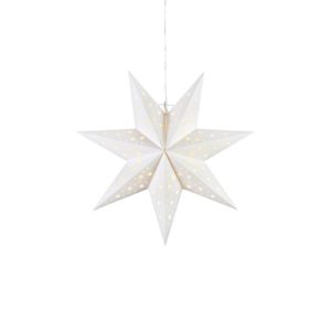 LED závěsná hvězda Blank, baterie, Ø 45cm bílá