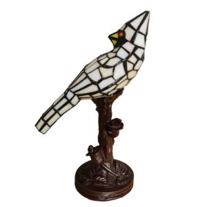 Stolní lampa 5LL-6102N pták, krémová styl Tiffany