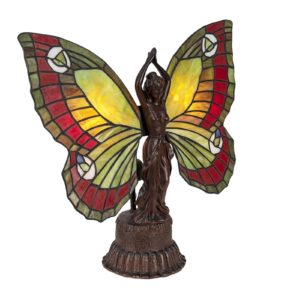 Stolní lampa 5LL-6085 motýl ve stylu Tiffany