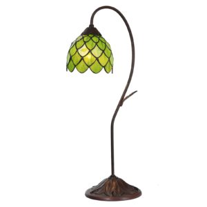 Stolní lampa 5LL-6045, zelená, styl Tiffany
