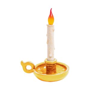 LED deko stolní lampa Grimm Bugia svíčka zlatá