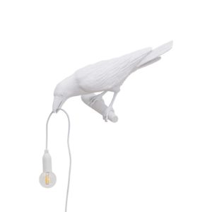 LED deko venkovní světlo Bird Lamp, levé, bílá