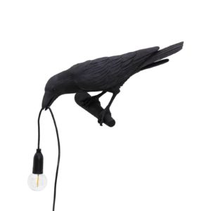 LED deko venkovní světlo Bird Lamp levé černá