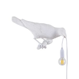 LED deko nástěnné světlo Bird Lamp, pravé, bílá