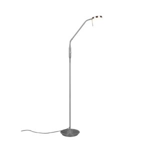 Lindby Sharani LED stojací lampa, CCT, nikl