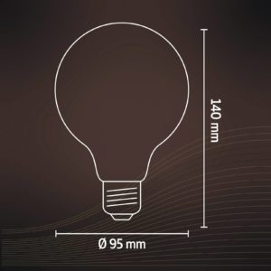 Calex E27 G95 LED 3,8W filament flex 821 zlatá dim