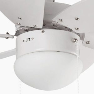 Stropní ventilátor Palao s osvětlením, bílá