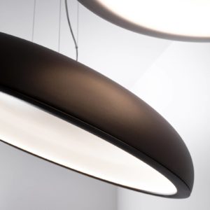 Stilnovo Reflexio LED závěsné světlo, Ø46cm, černá