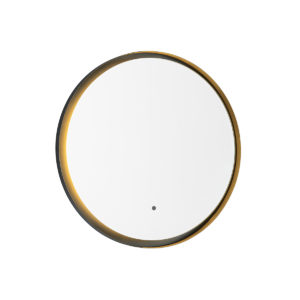 Moderní koupelnové zrcadlo černé včetně LED a dotykového stmívače – Pim
