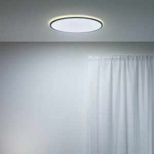 WiZ SuperSlim LED stropní světlo CCT Ø55cm černá
