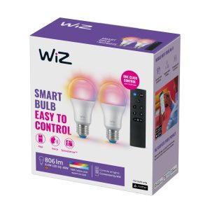 WiZ A60 LED matná WiFi E27 8,5W RGBW remote 2ks