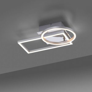 LED stropní svítidlo Iven, 2 rámy, otočný kruh