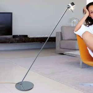 LED stojací lampa Puk Floor Mini Single chrom mat
