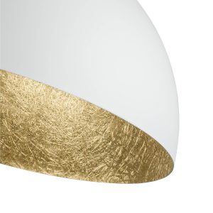 Stropní světlo Sfera, Ø 50cm, bílá/zlatá