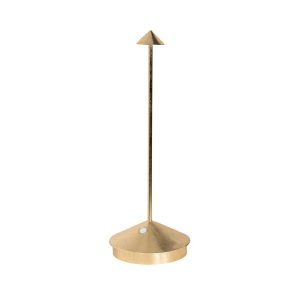 Zafferano Pina stolní lampa aku kovová fólie zlatá