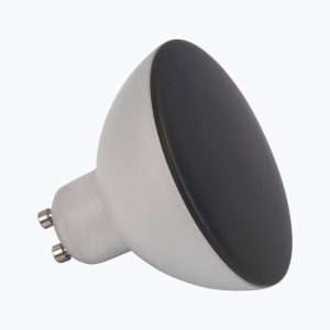 LED žárovka GU10 4,9W CCT 2 700/4 000K Ø 7cm černá