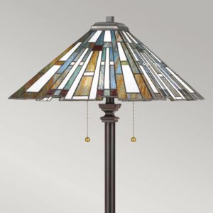 Stojací lampa Maybeck v designu Tiffany