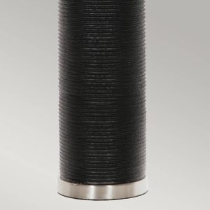 Textilní stolní lampa Ripple černá/bílá