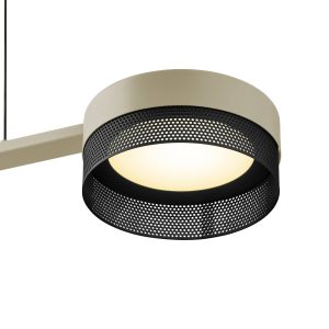LED závěsné světlo Mesh 3x, stmívač, písková/černá