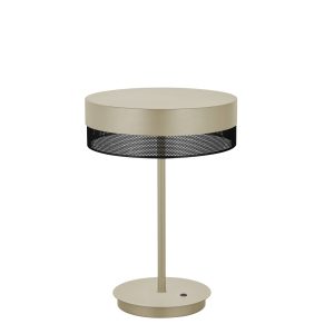 LED stolní lampa Mesh, výška 43 cm, písková/černá