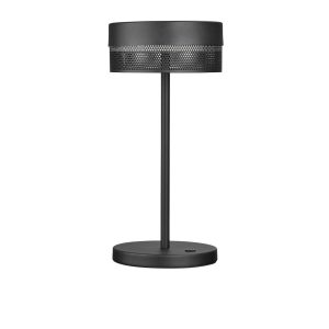 LED stolní lampa Mesh, baterie výška 30 cm, černá