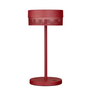 LED stolní lampa Mesh, baterie výška 30 cm červená