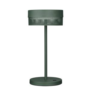 LED stolní lampa Mesh, baterie, výška 30 cm zelená