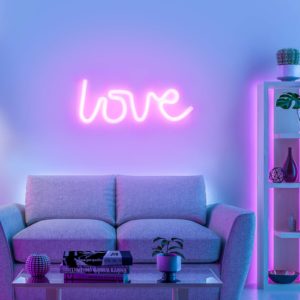 LED nástěnné svítidlo Neon Love, USB