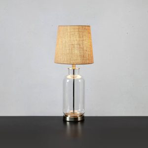 Stolní lampa Costero transparentní/přírodní 61,5cm