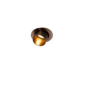 Moderní vestavné bodové svítidlo tmavě bronzové kulaté sklopné - Installa