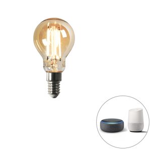 Smart E14 stmívatelná v Kelvinech LED lampa P45 goldline 4