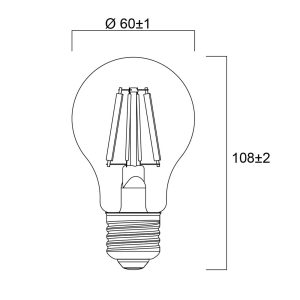 Sylvania E27 filament LED žárovka 2,3W 2700K 485lm