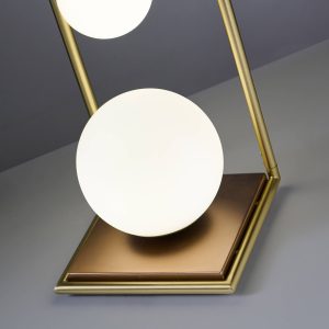 Stolní lampa Buble zlatá opál 4 zdroje stmívač