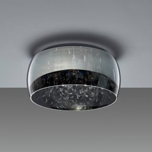 Stropní svítidlo Crystel ze skla, chrom, Ø 50 cm