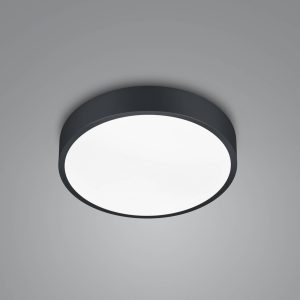 Stropní svítidlo LED Waco, CCT, Ø 31 cm, černá matná