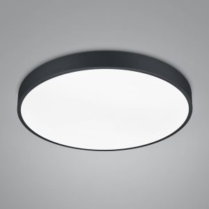 Stropní svítidlo LED Waco, CCT, Ø 49,5 cm, černá matná