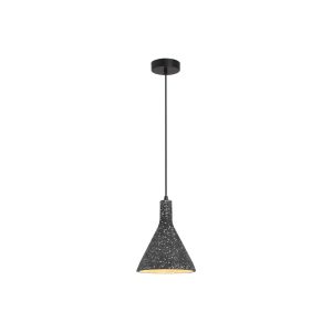 Závěsná lampa Dot, beton, černá