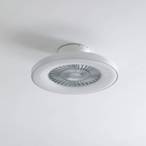 Stropní ventilátor Lindby Smart LED Paavo, bílý, tichý, Tuya