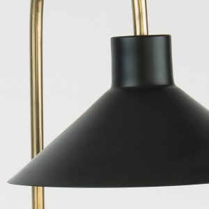 Stolní lampa Oktavia, černá/zlatá barva, výška 58 cm, mramor