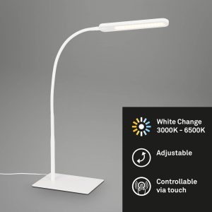 LED stolní lampa Servo, stmívatelná, CCT, bílá